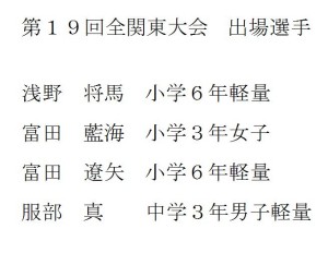 2014全関東大会　名簿